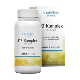 SANHELIOS Vitamin D3 Sonnenvitamin-Komplex mit K2, 80 St