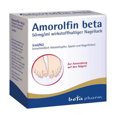 Amorolfin beta 50 mg/ml wirkstoffhaltiger Nagellack, 5 ml Amorolfin beta 50 mg/ml wirkstoffhaltiger Nagellack, 5 ml