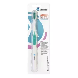 MIRADENT Carebrush ortho Zahnbürste weiß/grün, 1 St