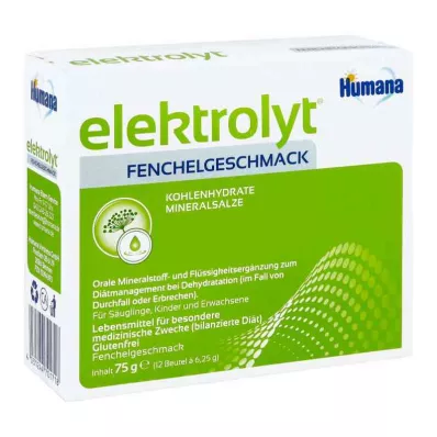 Humana Elektrolyt Fenchel Pulver Faltschachtel (75 g)
