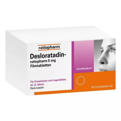 Desloratadin-ratiopharm 5 mg Filmtabletten, 100 St Desloratadin-ratiopharm 5 mg Filmtabletten, 100 St