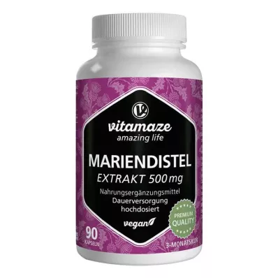 MARIENDISTEL 500 mg Extrakt hochdosiert vegan Kps., 90 St