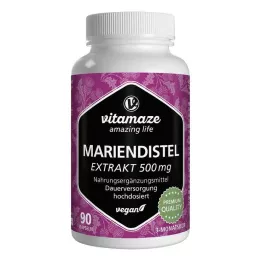 MARIENDISTEL 500 mg Extrakt hochdosiert vegan Kps., 90 St