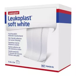 LEUKOPLAST soft white Pflaster 6 cm x5 m Rolle, 1 St