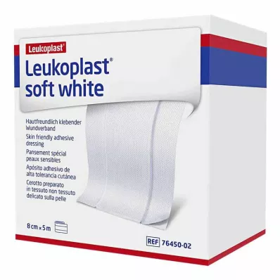 LEUKOPLAST soft white Pflaster 8 cmx5 m Rolle, 1 St