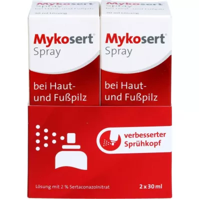 MYKOSERT Spray bei Haut- und Fußpilz, 2X30 ml