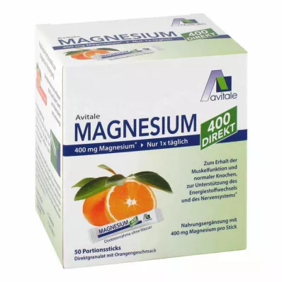 Magnesium 400 direkt Orange Portionssticks, 50X2.1 g
