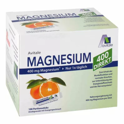Magnesium 400 direkt Orange Portionssticks, 100X2.1 g