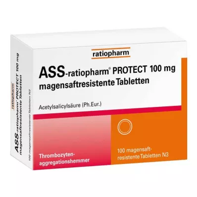 ASS-ratiopharm Protect 100 mg magensaftresistent Tabletten, 100 St