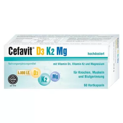 CEFAVIT D3 K2 Mg 4.000 I.E. Hartkapseln, 60 St