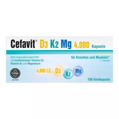 Cefavit D3 K2 Mg 4.000 I.E. Hartkapseln, 100 St