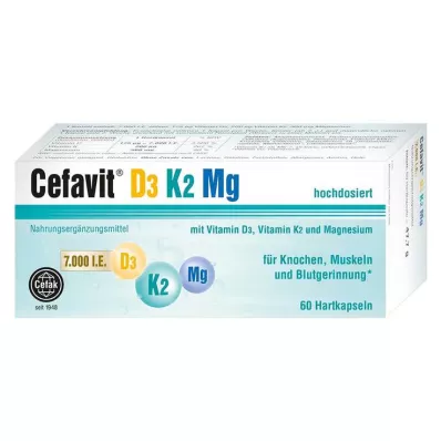 CEFAVIT D3 K2 Mg 7.000 I.E. Hartkapseln, 60 St