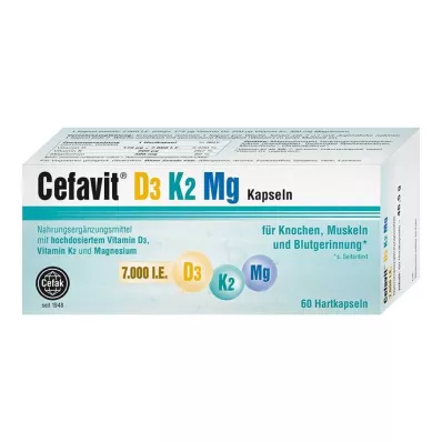 Cefavit D3 K2 Mg 7.000 I.E. Hartkapseln, 60 St