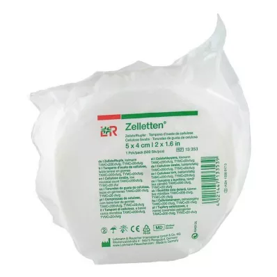 Zelletten Tupfer 4x5 cm keimreduziert Rolle, 500 St