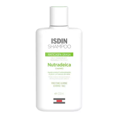 ISDIN Nutradeica Shampoo gegen Schuppen und fettiges Haar, 200 ml