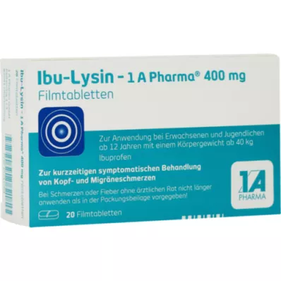 IBU-LYSIN 1A Pharma 400 mg Filmtabletten, 20 St