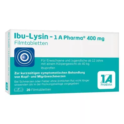 Ibu-Lysin – 1 A Pharma 400 mg Filmtabletten, 20 St