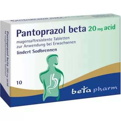 PANTOPRAZOL beta 20 mg acid magensaftres.Tabletten, 10 St