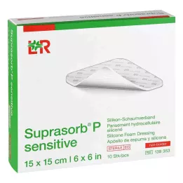 Suprasorb P sensitive PU-Schaumv.non-bor.15x15cm, 10 St