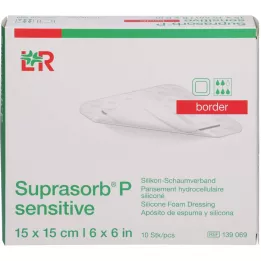 SUPRASORB P sensitive PU-Schaumv.border 15x15cm, 10 St