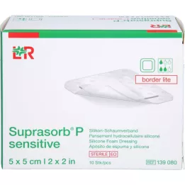SUPRASORB P sensitive PU-Schaumv.bor.lite 5x5cm, 10 St