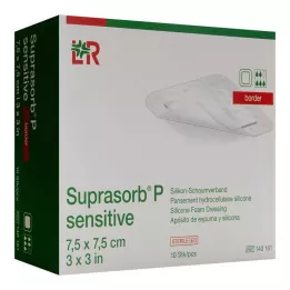 Suprasorb P sensitive PU-Schaumv.border 7,5x7,5cm, 10 St