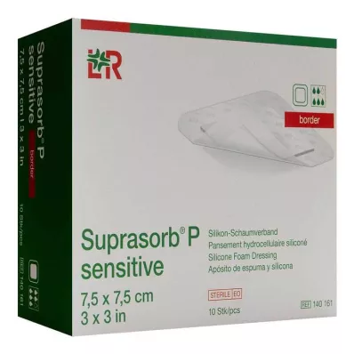 Suprasorb P sensitive PU-Schaumv.border 7,5x7,5cm, 10 St
