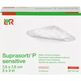 SUPRASORB P sensitive PU-Schaumv.bor.lite 7,5x7,5, 10 St