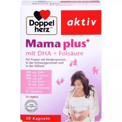 DOPPELHERZ Mama plus mit DHA+Folsäure Kapseln, 30 St