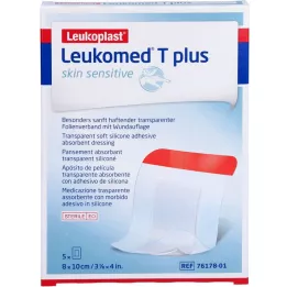 LEUKOMED T plus skin sensitive steril 8x10 cm, 5 St