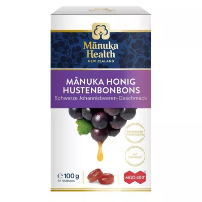 MANUKA HEALTH MGO 400+ Lutschbonb.schw.Johannisb., 100 g