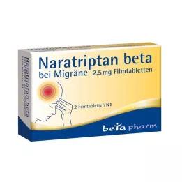 Naratriptan beta bei Migräne 2,5 mg Filmtabletten, 2 St