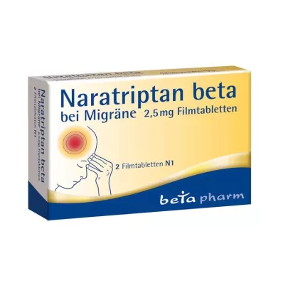 Naratriptan beta bei Migräne 2,5 mg Filmtabletten, 2 St