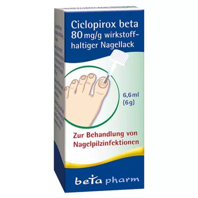 Ciclopirox beta 80 mg/g wirkstoffhaltiger Nagellack, 6.6 ml Ciclopirox beta 80 mg/g wirkstoffhaltiger Nagellack, 6.6 ml