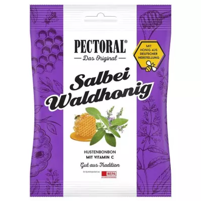 Pectoral Salbei Waldhonig Bonbons Beutel , 72 g Pectoral Salbei Waldhonig Bonbons Beutel , 72 g