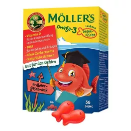 MÖLLERS Omega-3 Gelee Fisch Erdbeere Kautabletten, 36 St