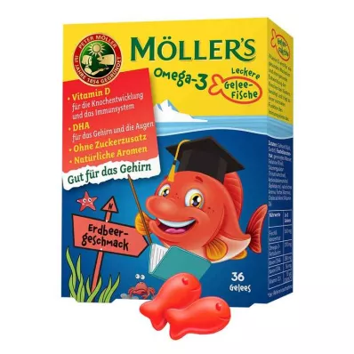 MÖLLERS Omega-3 Gelee Fisch Erdbeere Kautabletten, 36 St MÖLLERS Omega-3 Gelee Fisch Erdbeere Kautabletten, 36 St