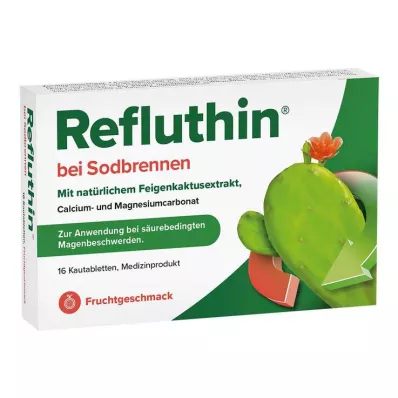 REFLUTHIN bei Sodbrennen Kautabletten Frucht, 16 St