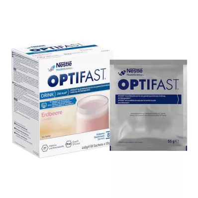 OPTIFAST Drink Erdbeere Pulver, 8X55 g