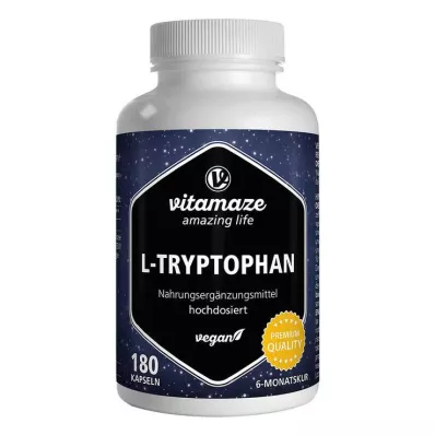 L-Tryptophan 500 mg hochdosiert vegan Kapseln, 180 St