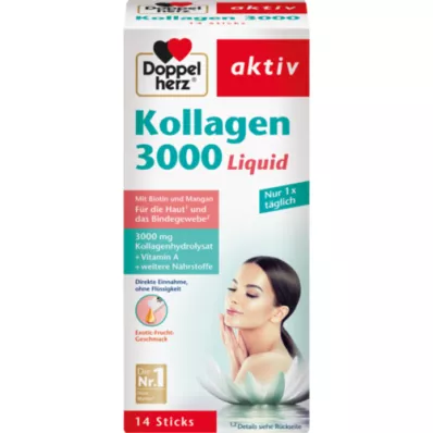 DOPPELHERZ Kollagen 3000 Liquid Sticks, 14 St