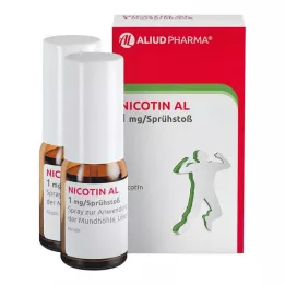 NICOTIN AL 1 mg/Sprühstoß Spray z.Anw.i.d.Mundhö., 2 St