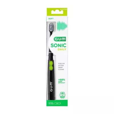 GUM Sonic Daily Schallzahnbürste schwarz, 1 St