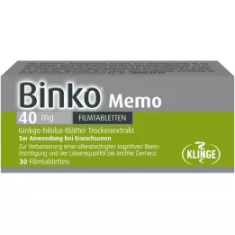 BINKO Memo 40 mg Filmtabletten, 30 St