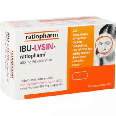 IBU-LYSIN-ratiopharm 400 mg Filmtabletten, 50 St