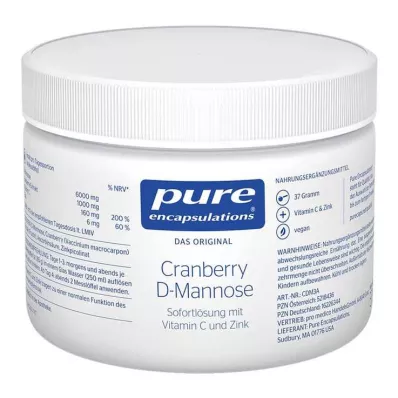 Pure Encapsulations Cranberry D-Mannose Pulver, 37 g Pure Encapsulations Cranberry D-Mannose Pulver, 37 g