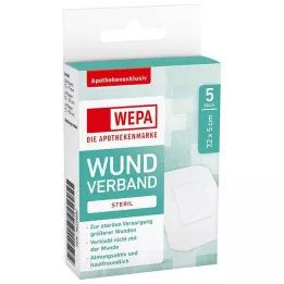 WEPA Wundverband 7,2x5 cm steril, 5 St