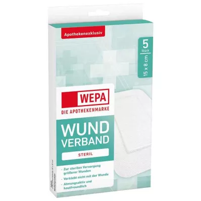 WEPA Wundverband 8x15 cm steril, 5 St