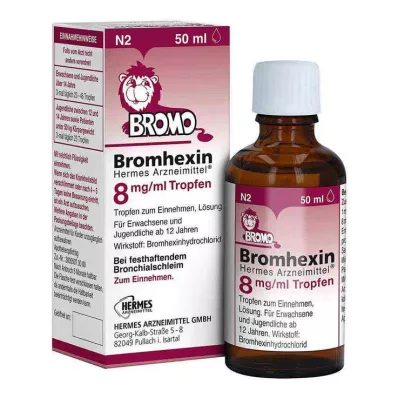 BROMHEXIN Hermes Arzneimittel 8 mg/ml Tropfen, 50 ml