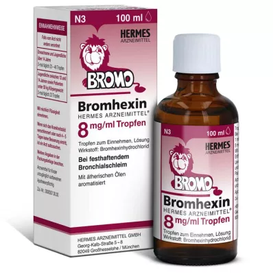 BROMHEXIN Hermes Arzneimittel 8 mg/ml Tropfen, 100 ml